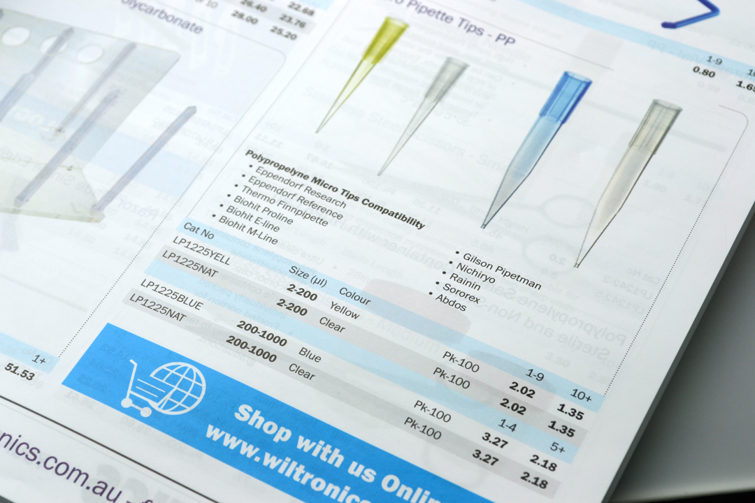 Wiltronics Catalogue 2013 Product Table