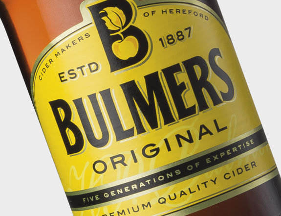 Bulmers Cider 4 Pack Bottle Label Iteration