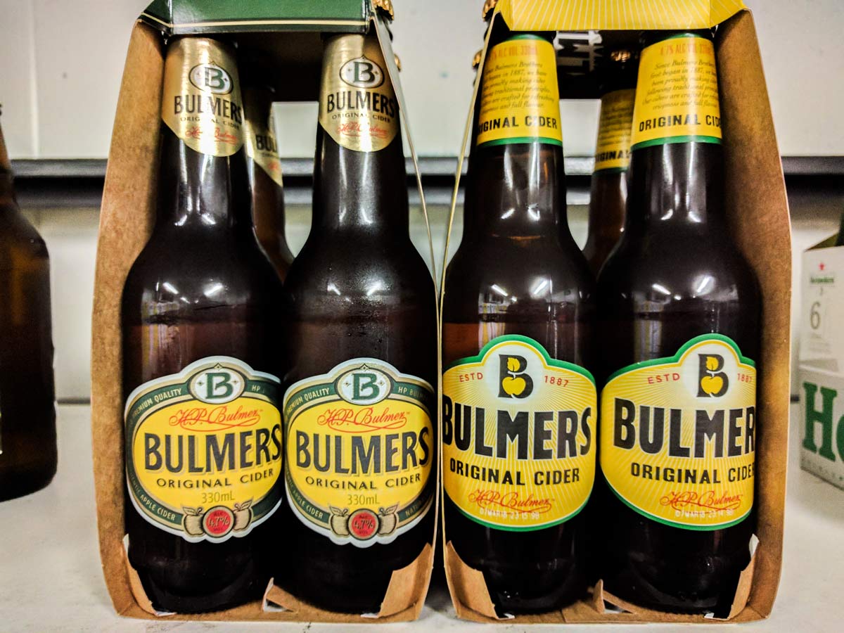 Bulmers Cider 4 Pack Bottle Label
